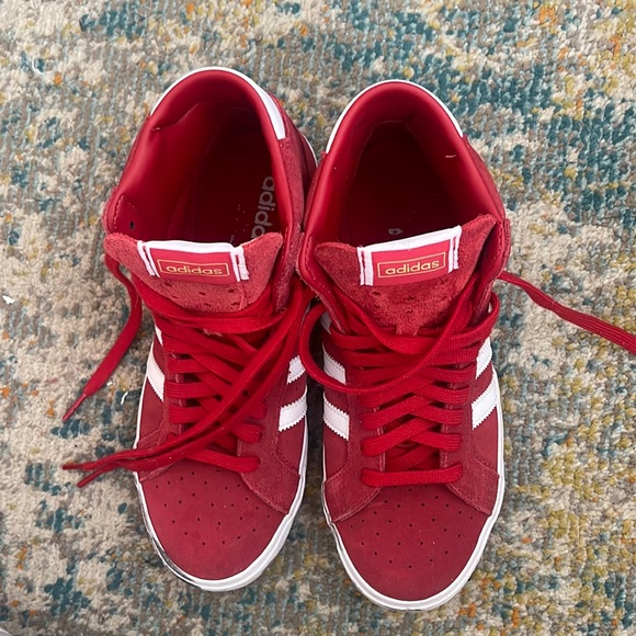 adidas Shoes - Adidas High Tops - Red Suede